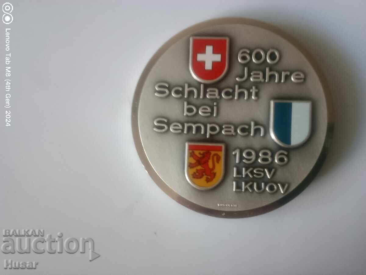 Παράδοση Ελβετική πλακέτα 600 γρ από τη μάχη της λίμνης Σέμπαχ
