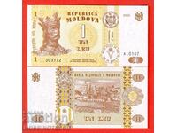 МОЛДОВА MOLDOVA 1 Леу емисия issue 2005 СТАР ВИД НОВА UNC