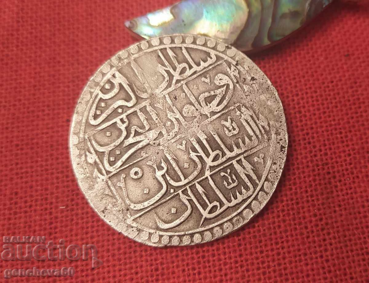Monedă de argint otomană 100 para Selim al III-lea 1203/anul 5 - 5