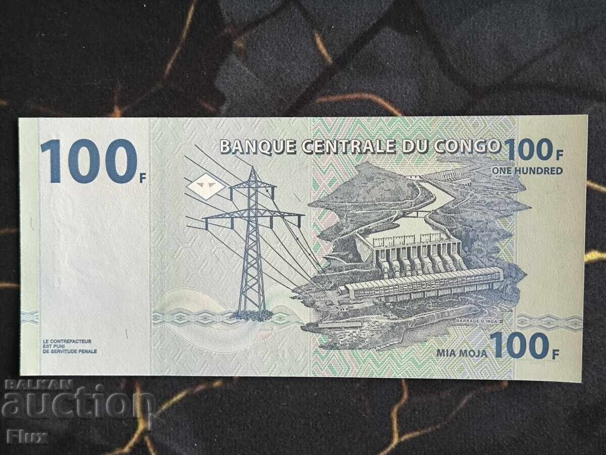 Банкнота - Конго - 100 франка UNC | 2013г. с цена € 2.15 | 4.21 лв.