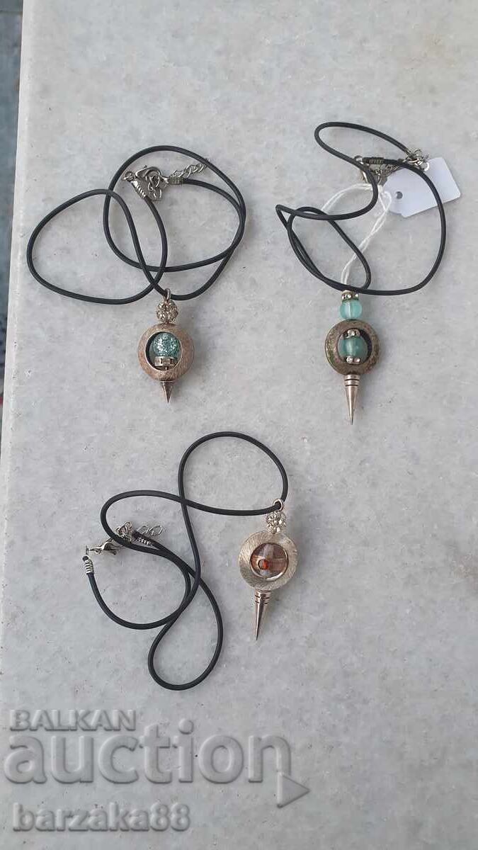 Coliere argintate, 3 bucăți