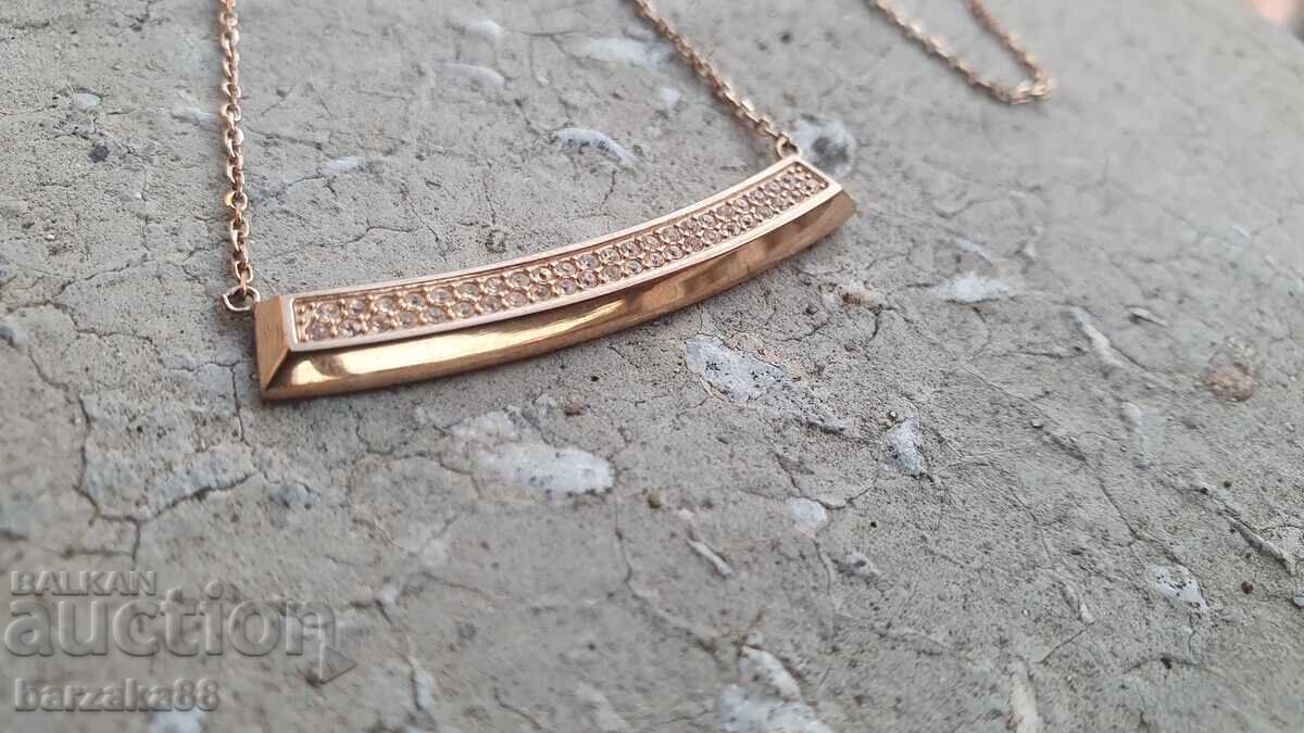 Livrarea Colier Fossil Placat cu Aur