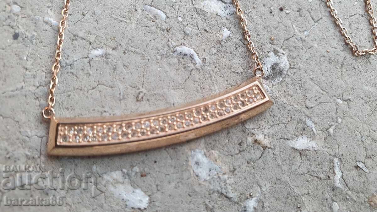 Colier Fossil Placat cu Aur - 5