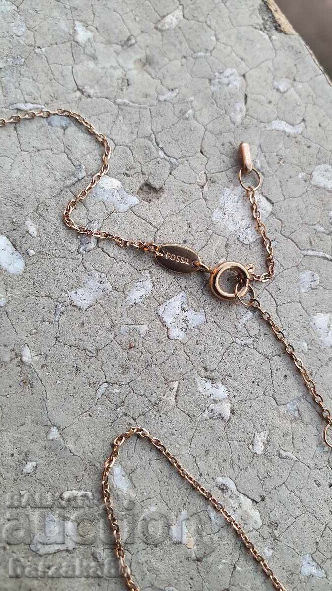 Colier Fossil Placat cu Aur - 7