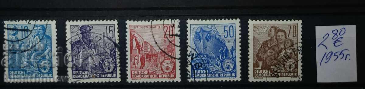 1955 г, DDR , ГДР , чисти гърбове.