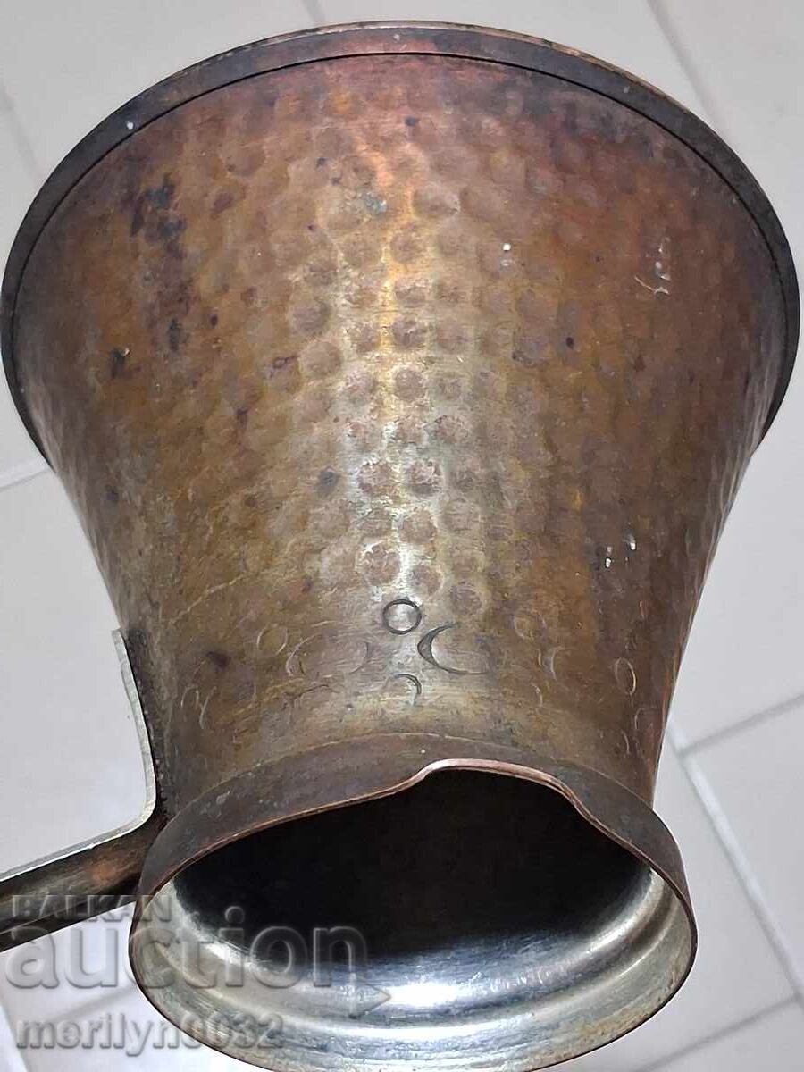 Παλιό κονσερβοποιημένο χάλκινο cezve, καφετιέρα, χάλκινο, χάλκινο δοχείο - 7 Παλιό κονσερβοποιημένο χάλκινο cezve, καφετιέρα, χάλκινο, χάλκινο δοχείο - 7