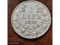 1 leu 1910 g. argint