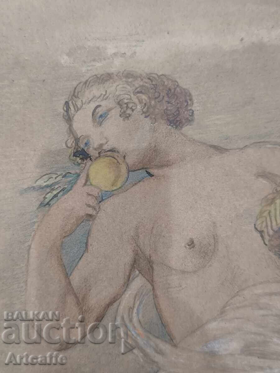 Compoziție erotică extrem de rafinată, desen cu preț € 300.00 | 586.75 BGN