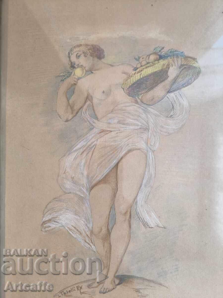Compoziție erotică extrem de rafinată, desen - 6