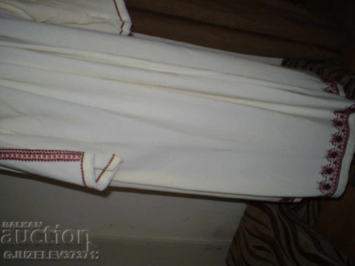 Rochie cămașă brodată manual cu buburuze, mânecă lungă - 8