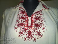 Hand-embroidered ladybug dress, long sleeve
