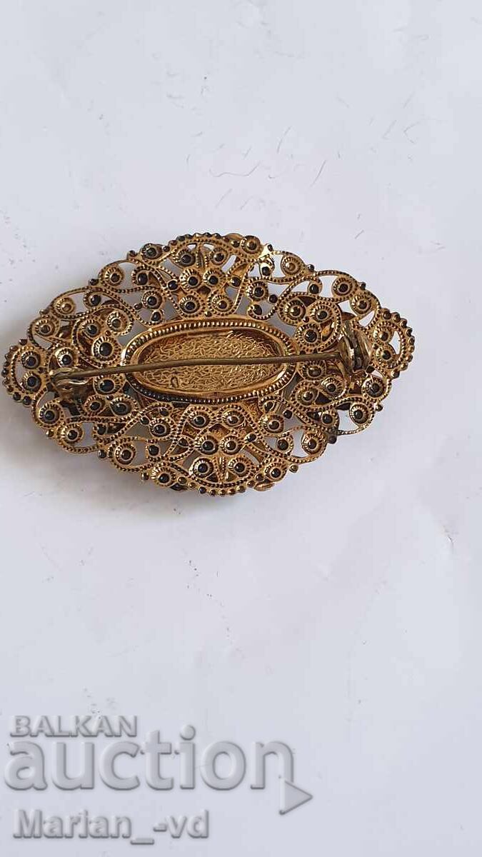 Vintage Porcelain CCCP Brooch - 5 Vintage Porcelain CCCP Brooch - 5