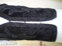 Βίντατζ καφτάν γιλέκο μαύρο μεταξωτό βελούδο με κέντημα και χάντρες