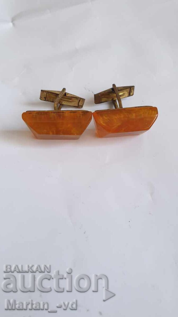 Old amber Russian cufflinks with price € 15.00 | 29.34 BGN