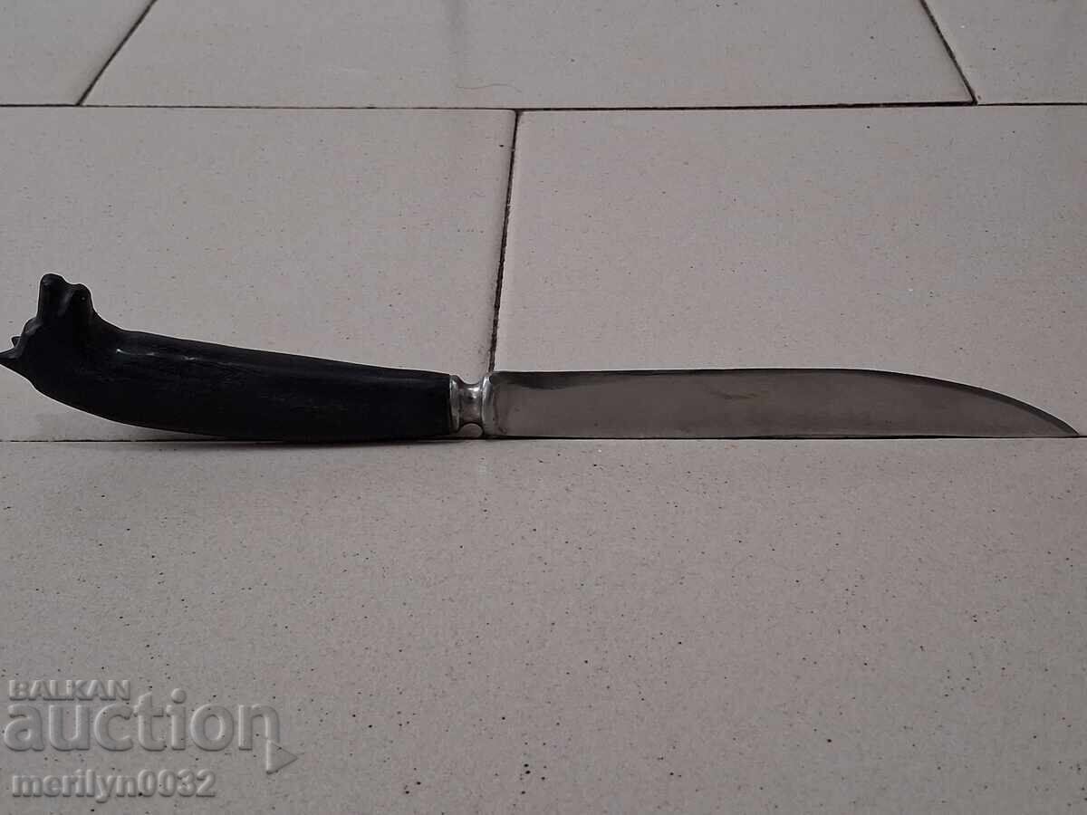 Hunting knife sheath for thin appetizers, buffalo horn handle - 6