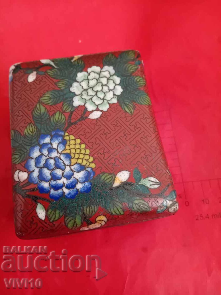 Cutie de bijuterii veche, cloisonné