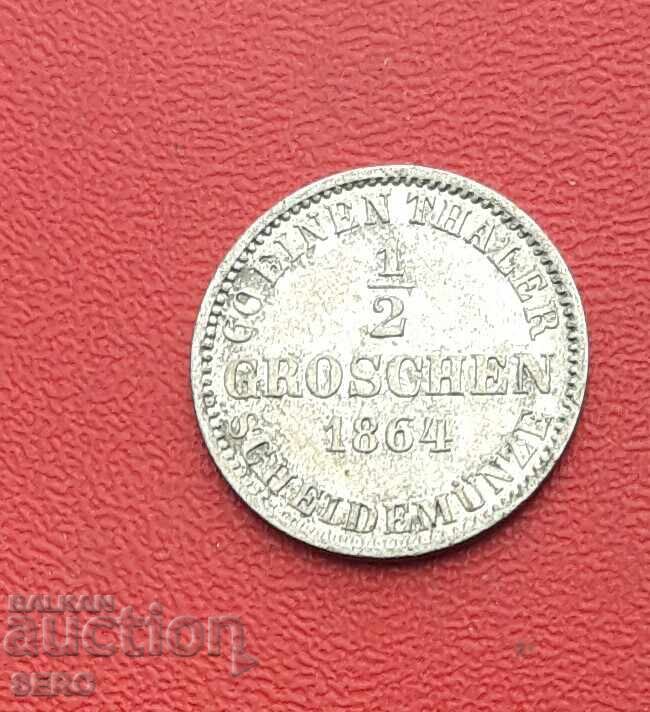 Germania-Hanovra-1/2 groși 1864 B