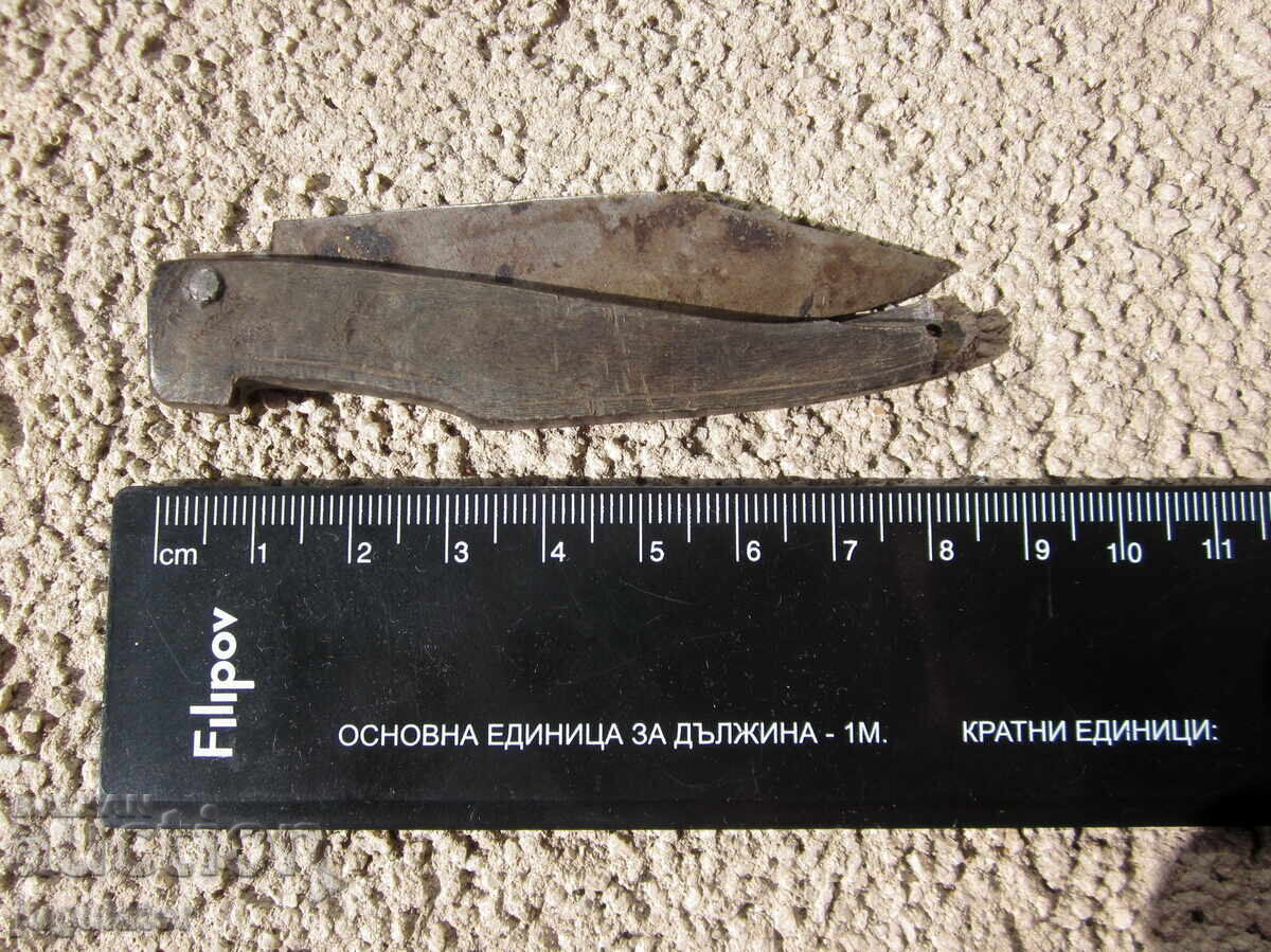 Briceag de buzunar pliabil bulgăresc țarist cu mâner din os - 7