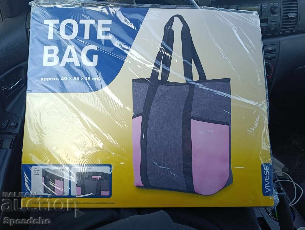 Vivess голяма пазарска чанта от плат