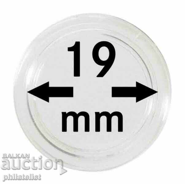 Lindner Coin Capsules - Pack of 10 - 19 mm /c