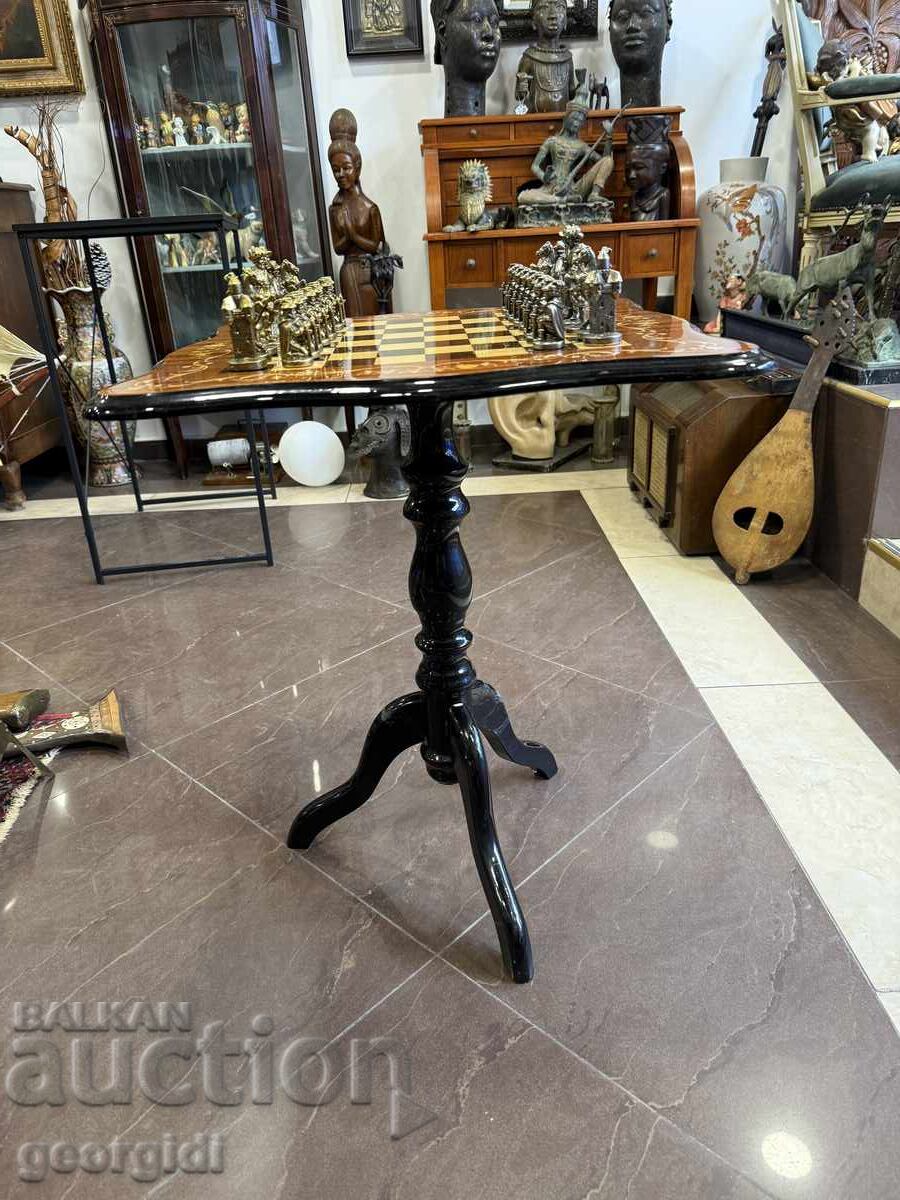 Аукцион Луксозна професионална шахматна маса Italfama. №7892
