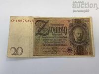 Германия 20 марки 1924 година - Серия O