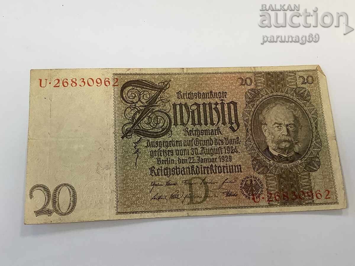 Germania 20 mărci 1924 - Seria U