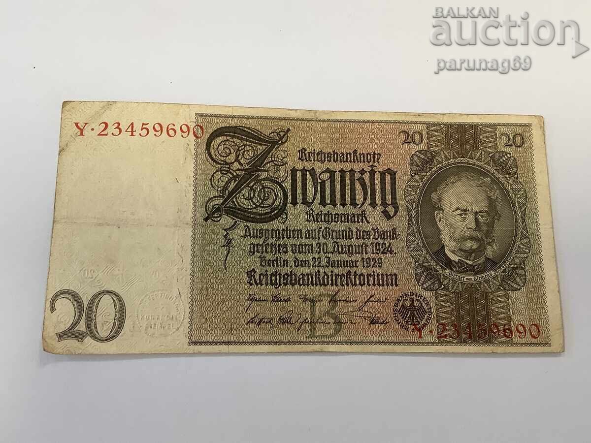 Γερμανία 20 μάρκα 1924 - Σειρά Υ