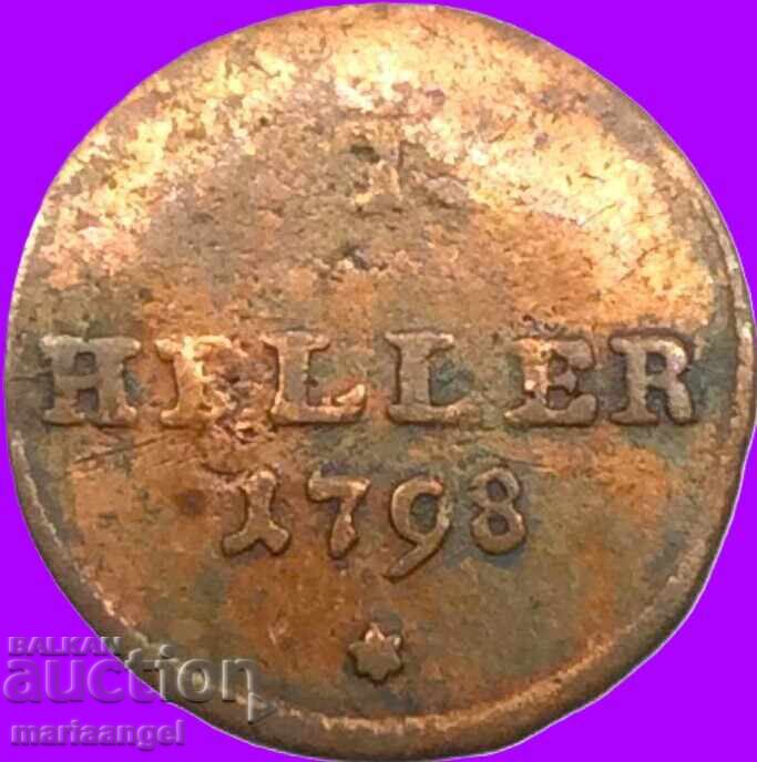 Augsburg 1 Heller 1798 Germany - 6