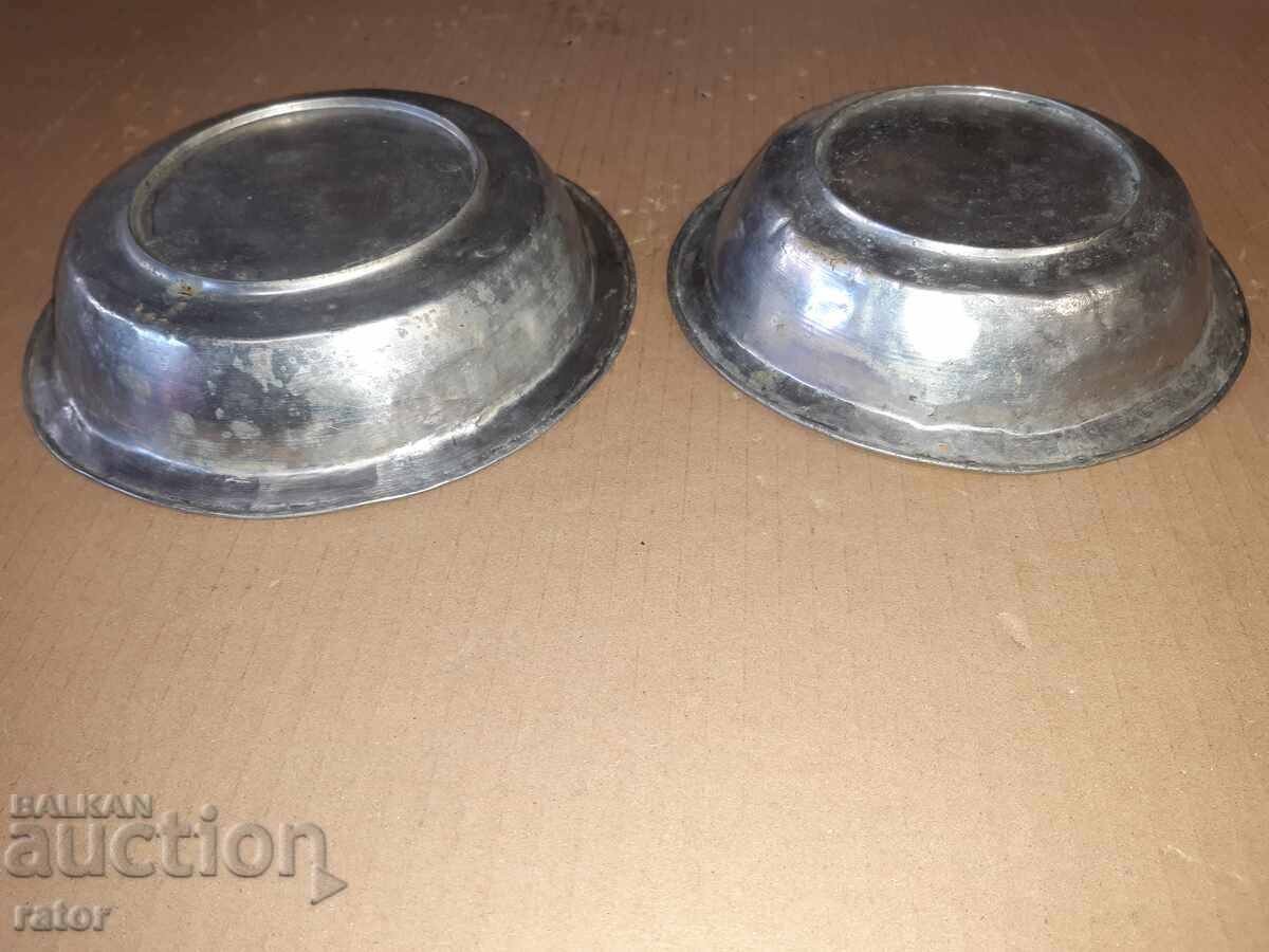 Auction  Old copper pots, tinned - 2 pieces. Copper, basin