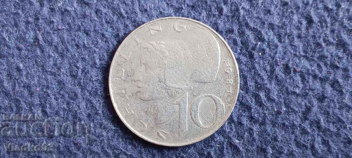 Austria 10 Schillings 1981