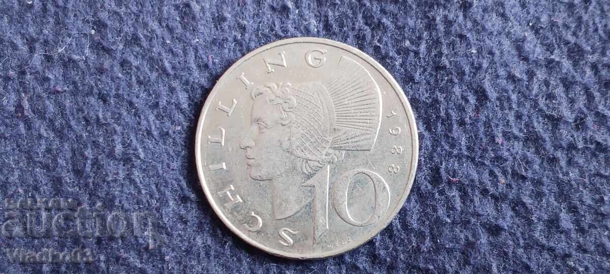 Austria 10 Schillings 1988