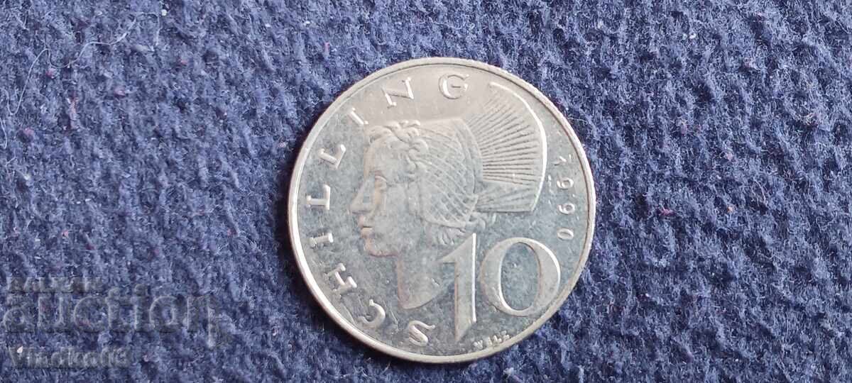 Austria 10 șilingi 1990