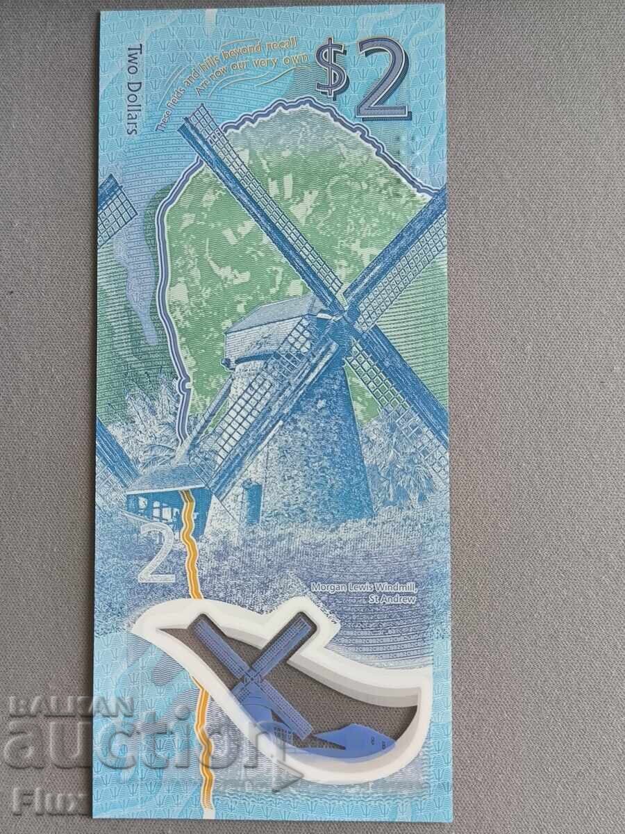 Licitație Bancnotă - Barbados - 2 dolari UNC | 2022