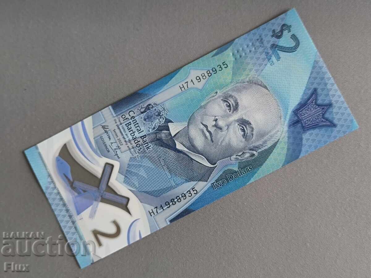Bancnotă - Barbados - 2 dolari UNC | 2022