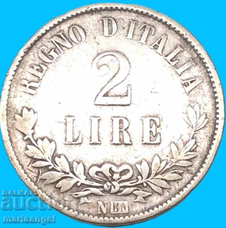 2 λίρες 1863 N-Νάπολη Ιταλία "ΨΗΦΙΟ" VALORE BN-Μπέρμιγχαμ RAR - 7