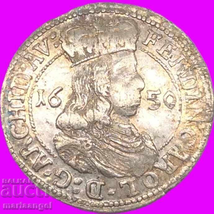Δημοπρασία Αυστρία 3 Kreuzer 1650 Ferdinand II Karl Tirol ασημένιο