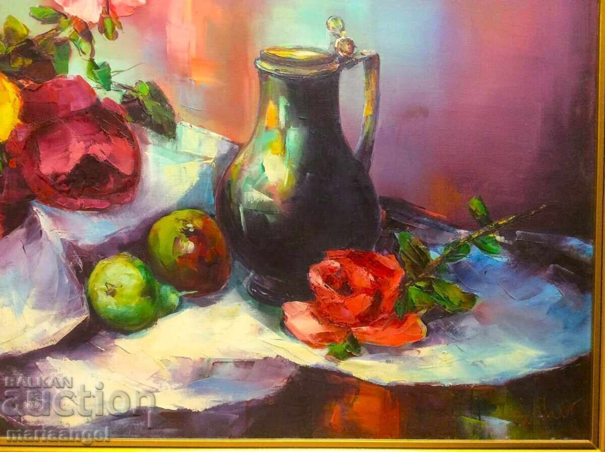 Delivery of Oil painting Still life with jug and flowers