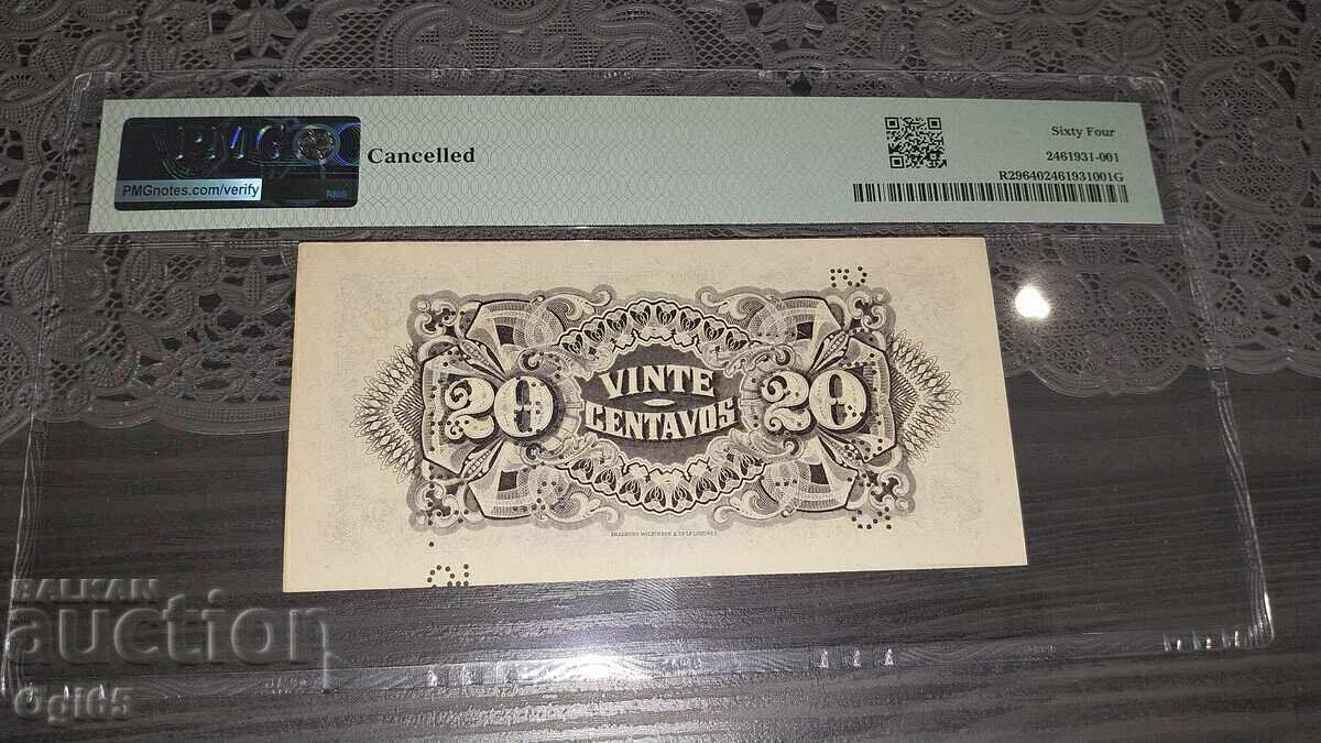 Livrarea Bancnotă rară certificată din Mozambic 50 Centavos 1933