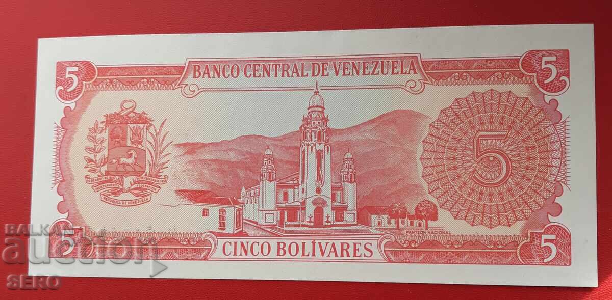 Bancnotă-Venezuela-5 bolivari 1989 cu preț € 0.80 | 1.56 BGN
