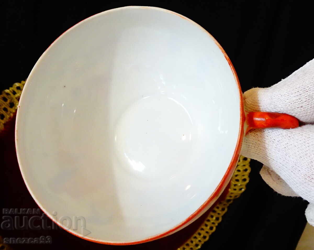 Φλιτζάνι με πιατάκι ιαπωνικής πορσελάνης αυγό, χρυσό - 6