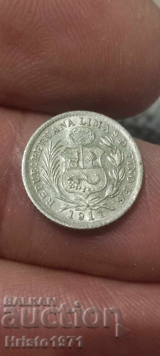1/2 dinero 1911 Peru cu preț € 25.00 | 48.90 BGN