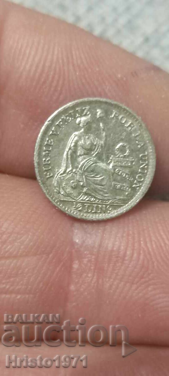1/2 dinero 1911 Peru