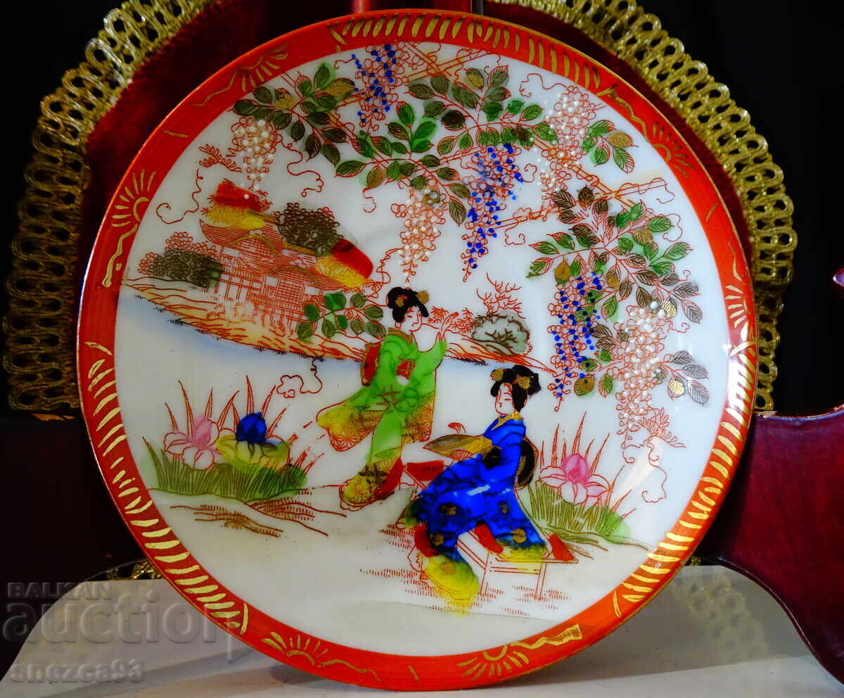 Φλιτζάνι με πιατάκι ιαπωνικής πορσελάνης, χρυσό, σφραγίδα με τιμή € 9.90 | 19.36 BGN