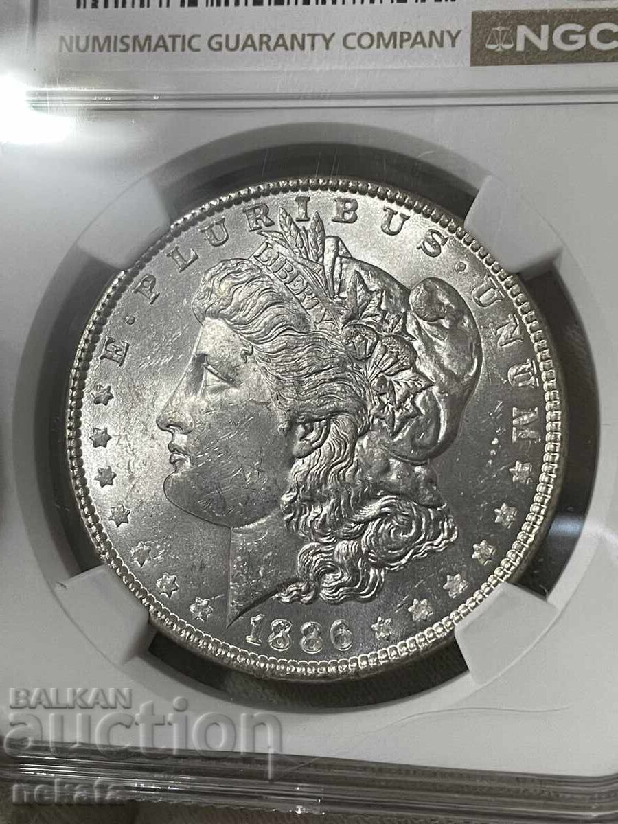 USA, Morgan Dollar 1886 MS62 NGC with price € 150.00 | 293.38 BGN
