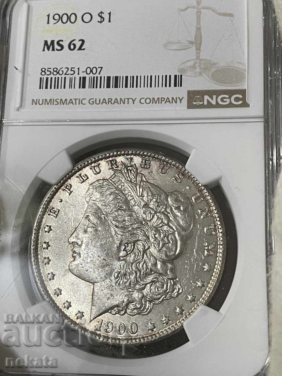 SUA, Morgan Dollar 1900 O MS62 NGC