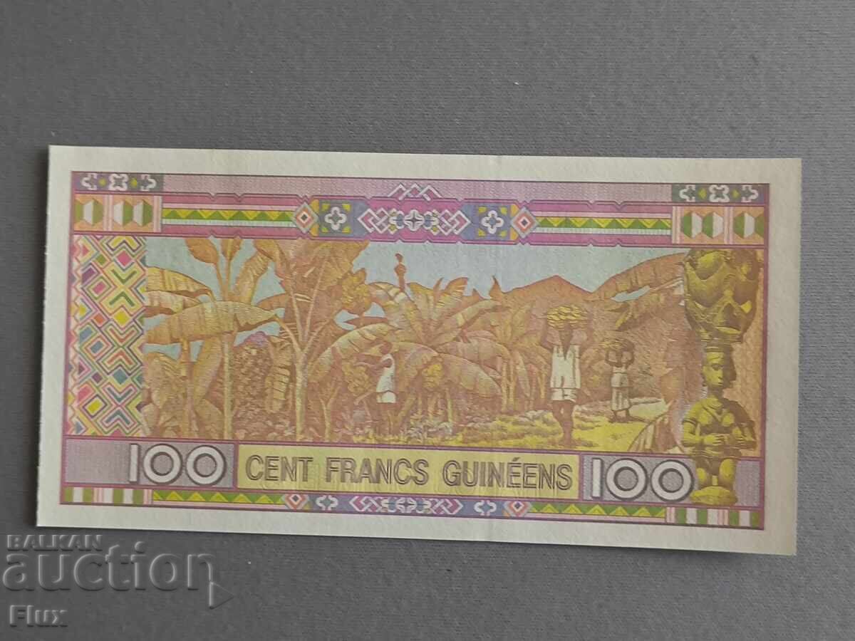 Banknote - Guinea - 100 Francs UNC | 2015 with price € 2.30 | 4.50 BGN Banknote - Guinea - 100 Francs UNC | 2015 with price € 2.30 | 4.50 BGN