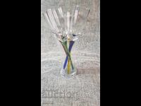 Pahare de șampanie vintage suflate manual