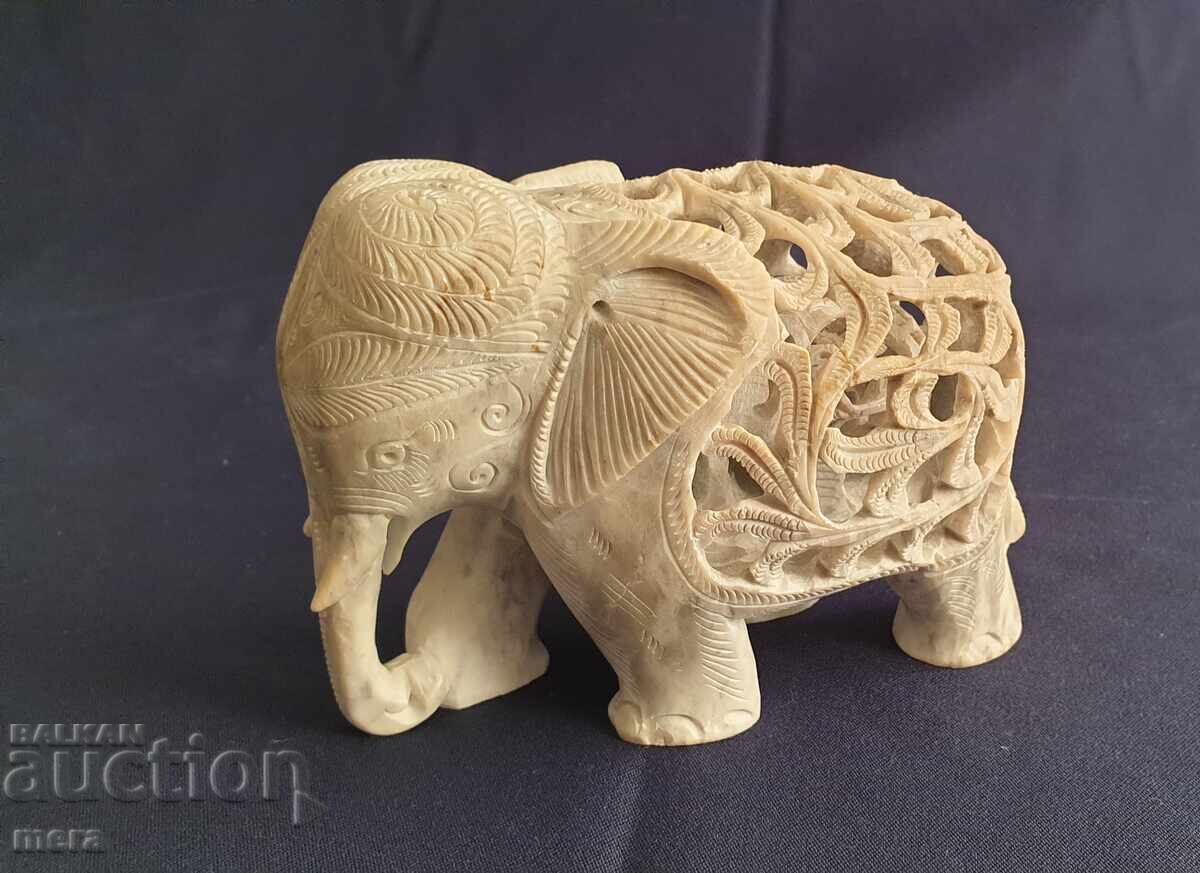 Πλαστική ελέφαντα μητέρα από μάρμαρο-σαπουνόπετρα