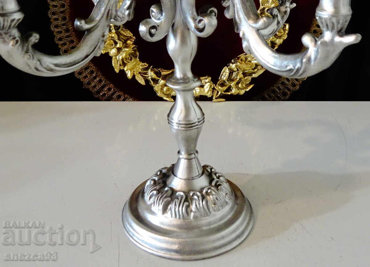 Kaloyan candlestick, five-arm, 1 kg, baroque, stamped with price € 76.00 | 148.64 BGN